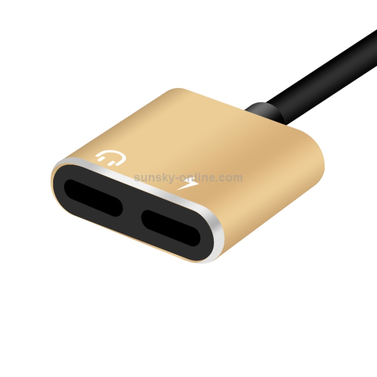 ENKAY Hat-prince HC-15 8 Pin + 3.5mm Jack to 8 Pin Charge Audio Adapter Cable, Support up to iOS 15.0(Gold) ENKAY Hat-prince HC-15 8 Pin + 3.5mm Jack to 8 Pin Charge Audio Adapter Cable, Support up to iOS 15.0(Gold)