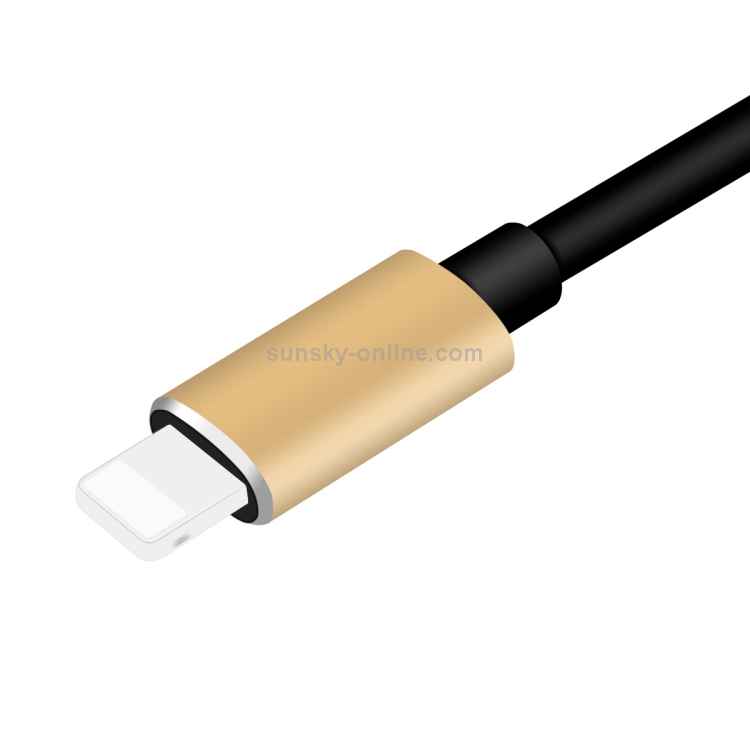 ENKAY Hat-prince HC-15 8 Pin + 3.5mm Jack to 8 Pin Charge Audio Adapter Cable, Support up to iOS 15.0(Gold) ENKAY Hat-prince HC-15 8 Pin + 3.5mm Jack to 8 Pin Charge Audio Adapter Cable, Support up to iOS 15.0(Gold)