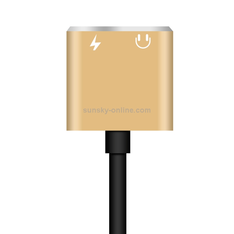 ENKAY Hat-prince HC-15 8 Pin + 3.5mm Jack to 8 Pin Charge Audio Adapter Cable, Support up to iOS 15.0(Gold) ENKAY Hat-prince HC-15 8 Pin + 3.5mm Jack to 8 Pin Charge Audio Adapter Cable, Support up to iOS 15.0(Gold)