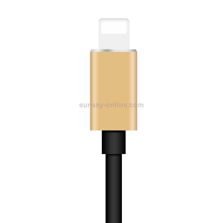 ENKAY Hat-prince HC-15 8 Pin + 3.5mm Jack to 8 Pin Charge Audio Adapter Cable, Support up to iOS 15.0(Gold) ENKAY Hat-prince HC-15 8 Pin + 3.5mm Jack to 8 Pin Charge Audio Adapter Cable, Support up to iOS 15.0(Gold)