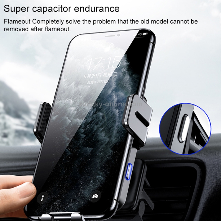 JOYROOM JR-ZS219 Three-axis Car Air Outlet Wireless Charging Mobile Phone Bracket Holder (Black) JOYROOM JR-ZS219 Three-axis Car Air Outlet Wireless Charging Mobile Phone Bracket Holder (Black)