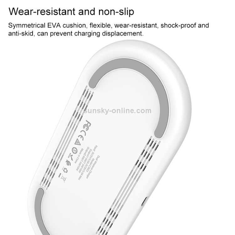 Hoco CW23 Dual Power Wireless Fast Charger (White) Hoco CW23 Dual Power Wireless Fast Charger (White)