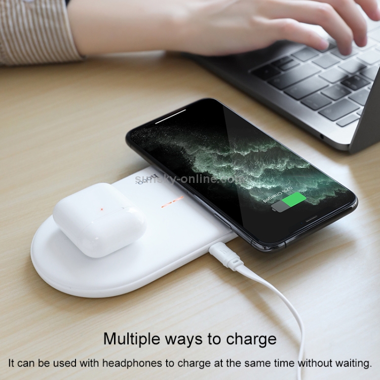 Hoco CW23 Dual Power Wireless Fast Charger (White) Hoco CW23 Dual Power Wireless Fast Charger (White)