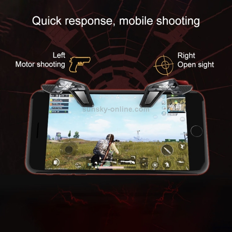 S8 Eating Chicken Metal Physical Auxiliary Button Shooting Game Controller, 1 Pair S8 Eating Chicken Metal Physical Auxiliary Button Shooting Game Controller, 1 Pair