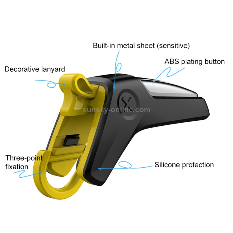 Eating Chicken Physical Auxiliary Button Shooting Game Controller, 1 Pair (Yellow) Eating Chicken Physical Auxiliary Button Shooting Game Controller, 1 Pair (Yellow)