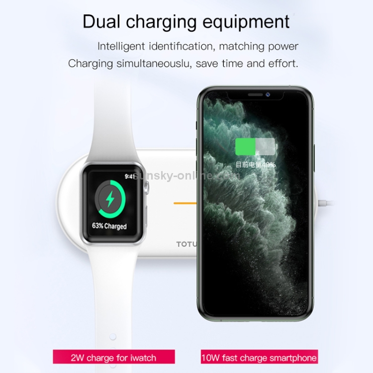 TOTUDESIGN CACW-028 Glory Series 2 in 1 10W Intelligent Wireless Charger TOTUDESIGN CACW-028 Glory Series 2 in 1 10W Intelligent Wireless Charger