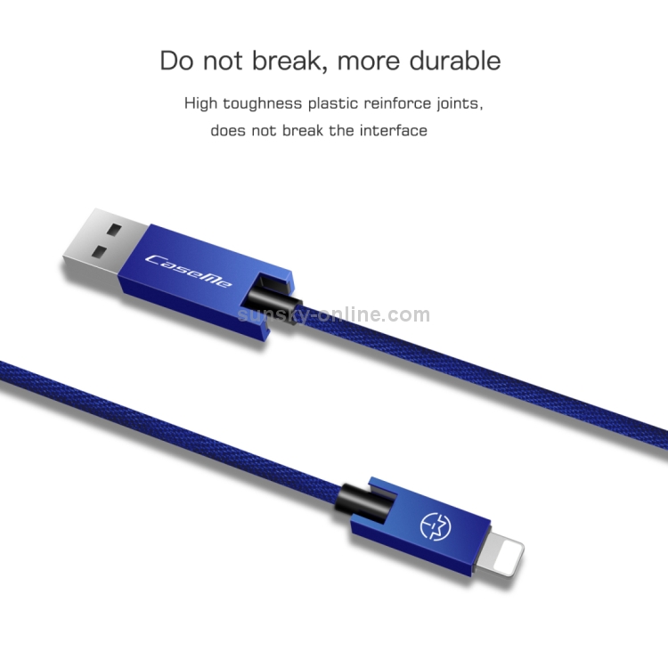 CaseMe 25cm 5V 2.1A Cloth Weave 3D Aluminium Alloy 8 Pin to USB Data Sync Charging Cable CaseMe 25cm 5V 2.1A Cloth Weave 3D Aluminium Alloy 8 Pin to USB Data Sync Charging Cable