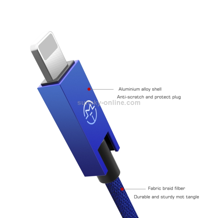 CaseMe 25cm 5V 2.1A Cloth Weave 3D Aluminium Alloy 8 Pin to USB Data Sync Charging Cable CaseMe 25cm 5V 2.1A Cloth Weave 3D Aluminium Alloy 8 Pin to USB Data Sync Charging Cable