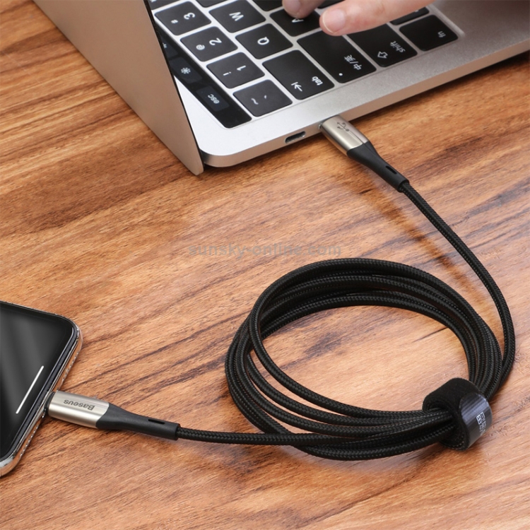 Baseus Horizontal 18W USB-C / Type-C to 8 Pin Data Sync Charging Cable PD Cable, Length: 0.5m(Black) Baseus Horizontal 18W USB-C / Type-C to 8 Pin Data Sync Charging Cable PD Cable, Length: 0.5m(Black)