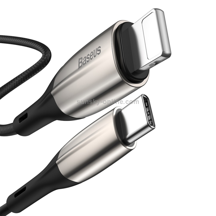 Baseus Horizontal 18W USB-C / Type-C to 8 Pin Data Sync Charging Cable PD Cable, Length: 0.5m(Black) Baseus Horizontal 18W USB-C / Type-C to 8 Pin Data Sync Charging Cable PD Cable, Length: 0.5m(Black)