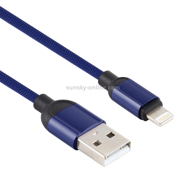 3A USB to 8 Pin Braided Data Cable, Cable Length: 1m(Dark Blue) 3A USB to 8 Pin Braided Data Cable, Cable Length: 1m(Dark Blue)