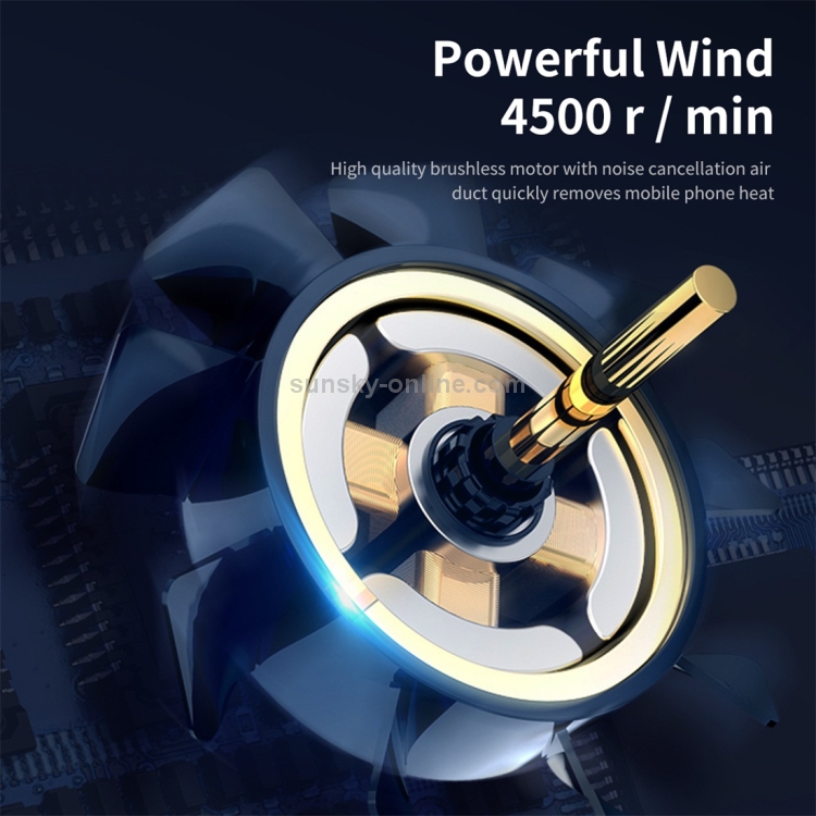 ROCK Sucker Mobile Phone Heat Dissipation Cooling Fan(Black Gold) ROCK Sucker Mobile Phone Heat Dissipation Cooling Fan(Black Gold)