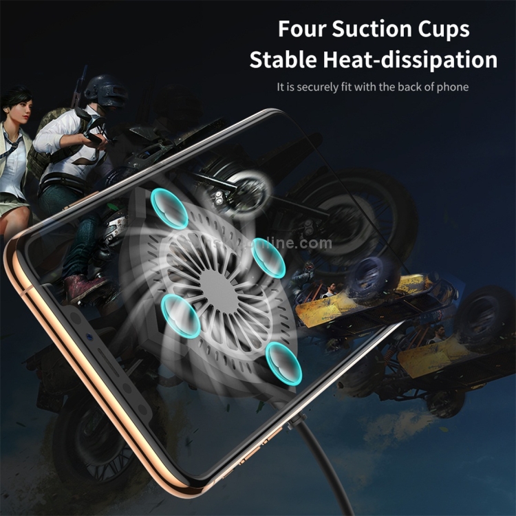 ROCK Sucker Mobile Phone Heat Dissipation Cooling Fan(Black Gold) ROCK Sucker Mobile Phone Heat Dissipation Cooling Fan(Black Gold)