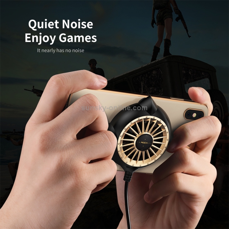ROCK Sucker Mobile Phone Heat Dissipation Cooling Fan(Black Gold) ROCK Sucker Mobile Phone Heat Dissipation Cooling Fan(Black Gold)
