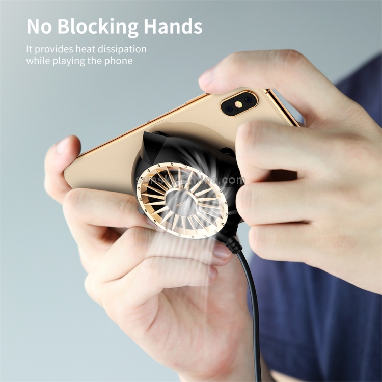 ROCK Sucker Mobile Phone Heat Dissipation Cooling Fan(Black Gold) ROCK Sucker Mobile Phone Heat Dissipation Cooling Fan(Black Gold)