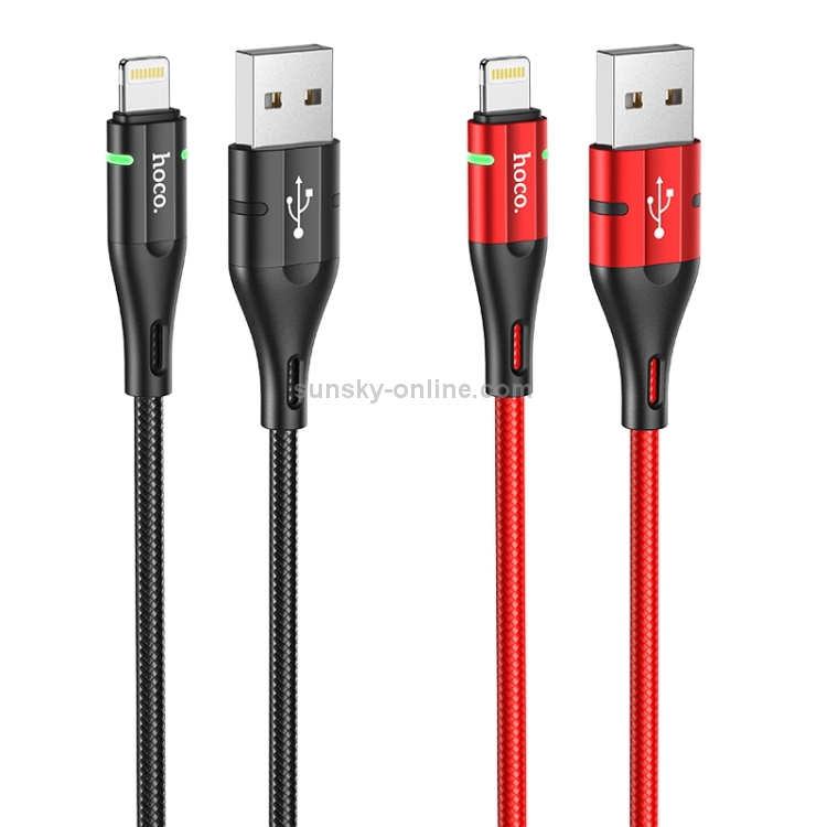 Hoco U93 2.4A USB to 8 Pin Shadow Charging Data Cable, Cable Length: 1.2m(Black) Hoco U93 2.4A USB to 8 Pin Shadow Charging Data Cable, Cable Length: 1.2m(Black)