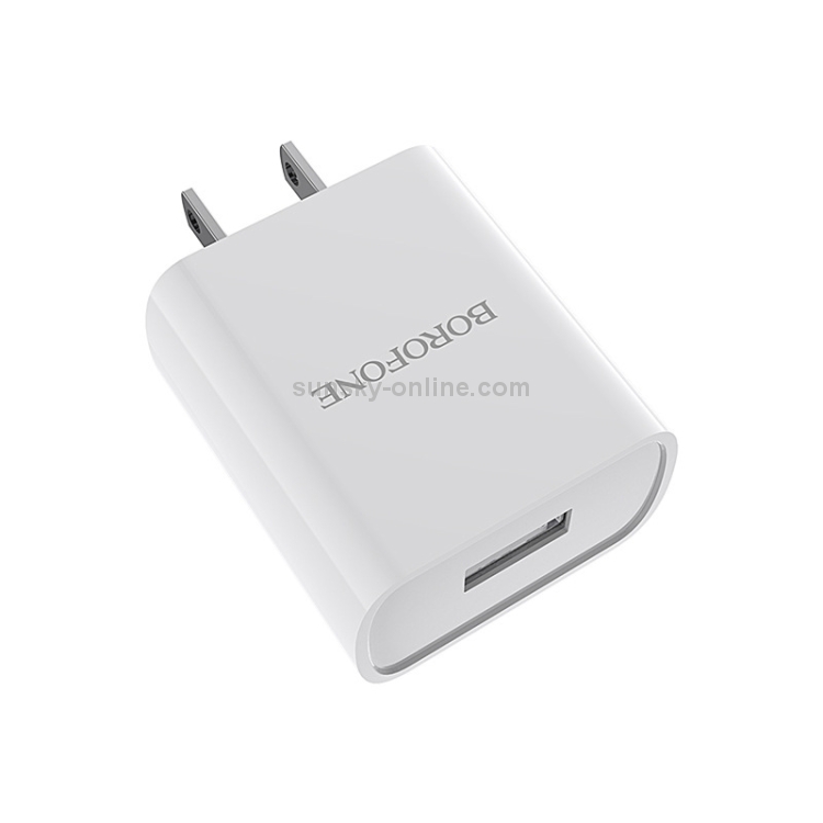 Adaptateur secteur 2.1A USB Borofone blanc (BA20A)