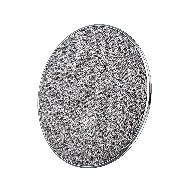 REMAX RP-W16 June Series 10W Max Qi Standard Cloth Texture Wireless Charger (Silver) REMAX RP-W16 June Series 10W Max Qi Standard Cloth Texture Wireless Charger (Silver)