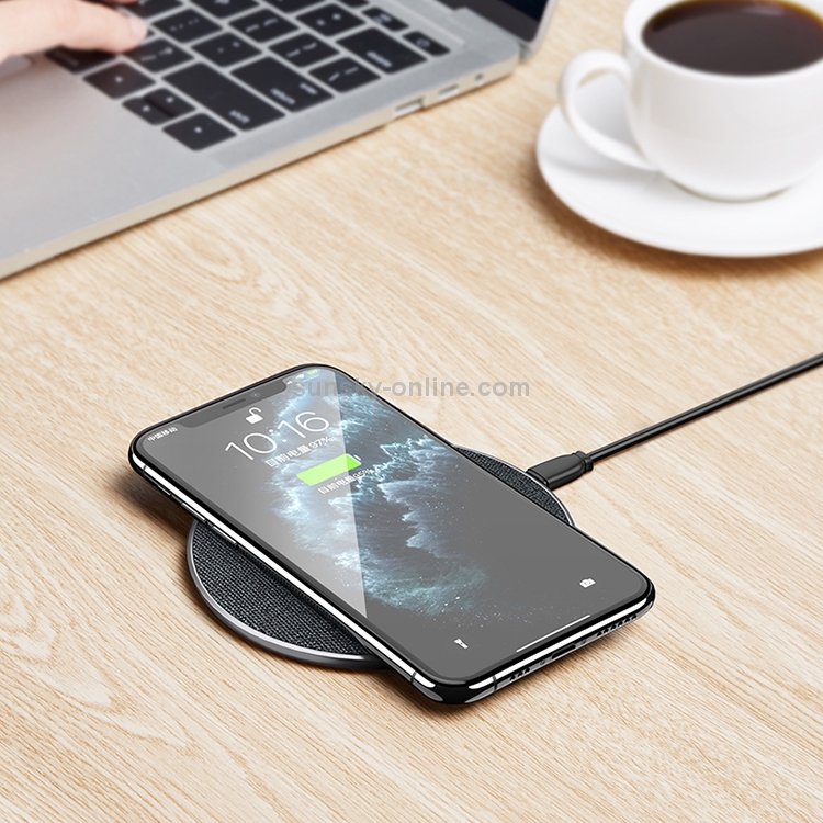 REMAX RP-W16 June Series 10W Max Qi Standard Cloth Texture Wireless Charger (Silver) REMAX RP-W16 June Series 10W Max Qi Standard Cloth Texture Wireless Charger (Silver)