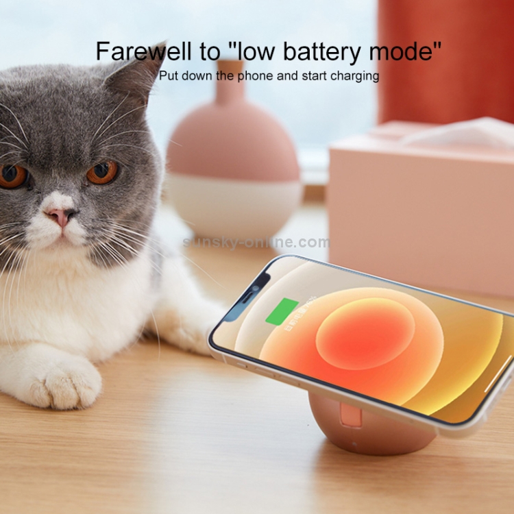 C101 Cute Cat Shape Magnetic Wireless Charging Stand Base (Grey) C101 Cute Cat Shape Magnetic Wireless Charging Stand Base (Grey)