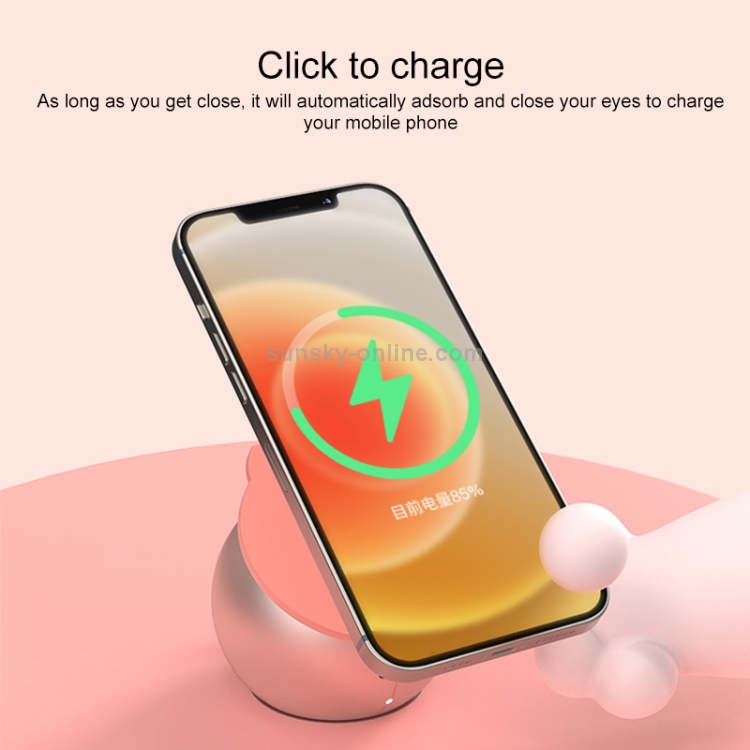 C101 Cute Cat Shape Magnetic Wireless Charging Stand Base (Grey) C101 Cute Cat Shape Magnetic Wireless Charging Stand Base (Grey)