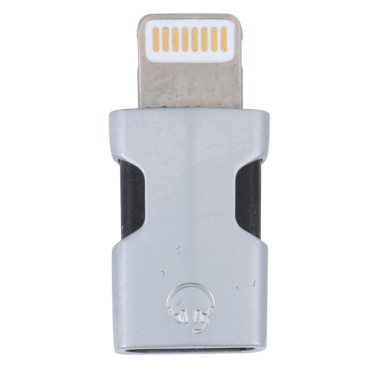 Portable 8 Pin to USB-C/Type-C Audio Adapter (Silver) Portable 8 Pin to USB-C/Type-C Audio Adapter (Silver)