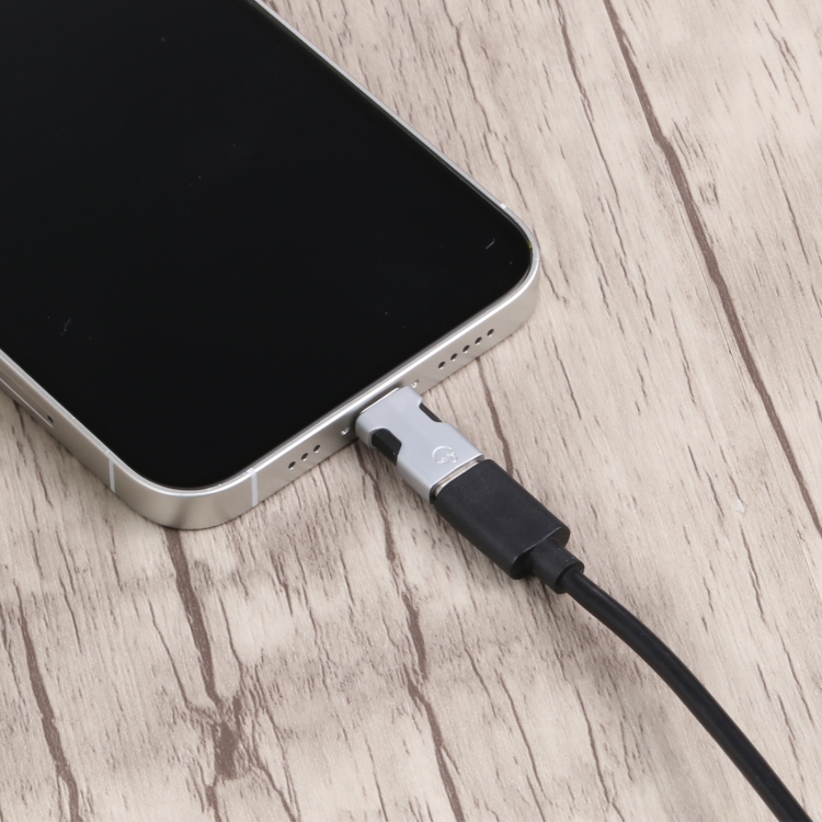 Portable 8 Pin to USB-C/Type-C Audio Adapter (Silver) Portable 8 Pin to USB-C/Type-C Audio Adapter (Silver)