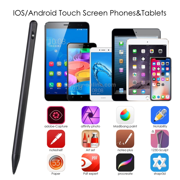 P3-1 Active Capacitive Pen Stylus Pen for iPhone / iPad Tablet PC(Black) P3-1 Active Capacitive Pen Stylus Pen for iPhone / iPad Tablet PC(Black)