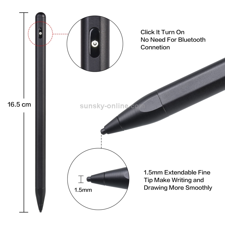 P3-1 Active Capacitive Pen Stylus Pen for iPhone / iPad Tablet PC(Black) P3-1 Active Capacitive Pen Stylus Pen for iPhone / iPad Tablet PC(Black)