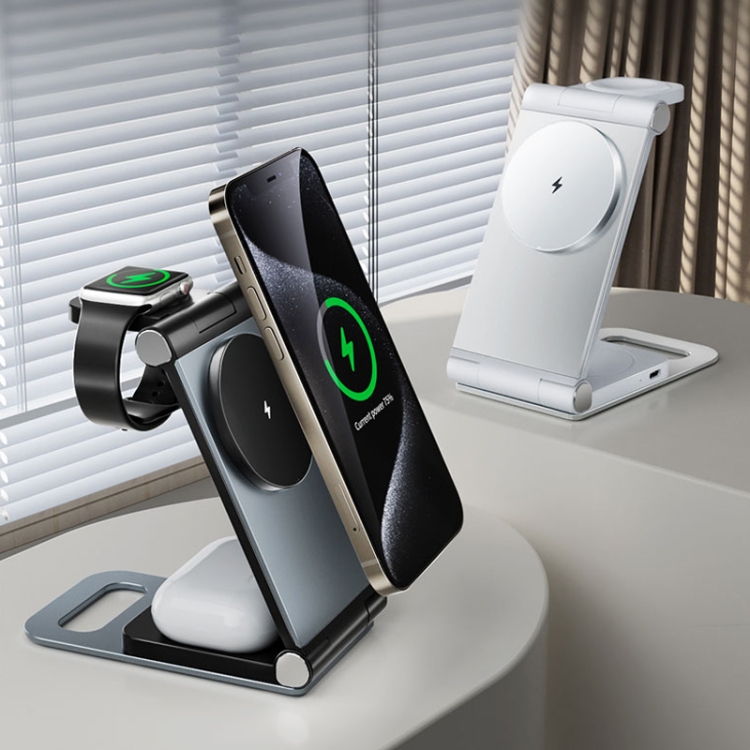 iFORCE T9 15W 3 in 1 Desktop Foldable Multi-Function Stand Magsafe Wireless Charger (Dark Gray) iFORCE T9 15W 3 in 1 Desktop Foldable Multi-Function Stand Magsafe Wireless Charger (Dark Gray)