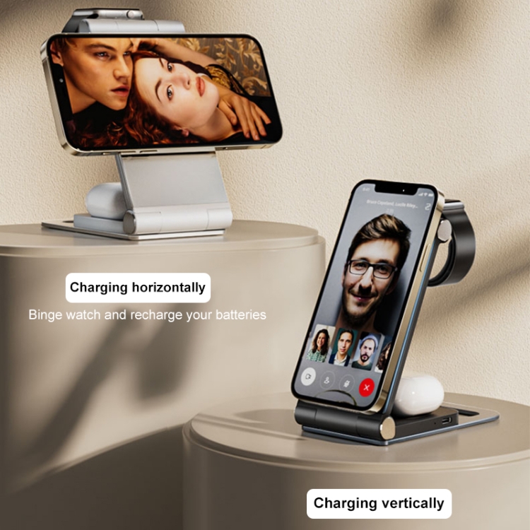 iFORCE T9 15W 3 in 1 Desktop Foldable Multi-Function Stand Magsafe Wireless Charger (Dark Gray) iFORCE T9 15W 3 in 1 Desktop Foldable Multi-Function Stand Magsafe Wireless Charger (Dark Gray)
