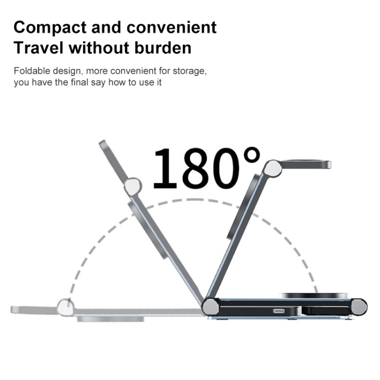 iFORCE T9 15W 3 in 1 Desktop Foldable Multi-Function Stand Magsafe Wireless Charger (Dark Gray) iFORCE T9 15W 3 in 1 Desktop Foldable Multi-Function Stand Magsafe Wireless Charger (Dark Gray)