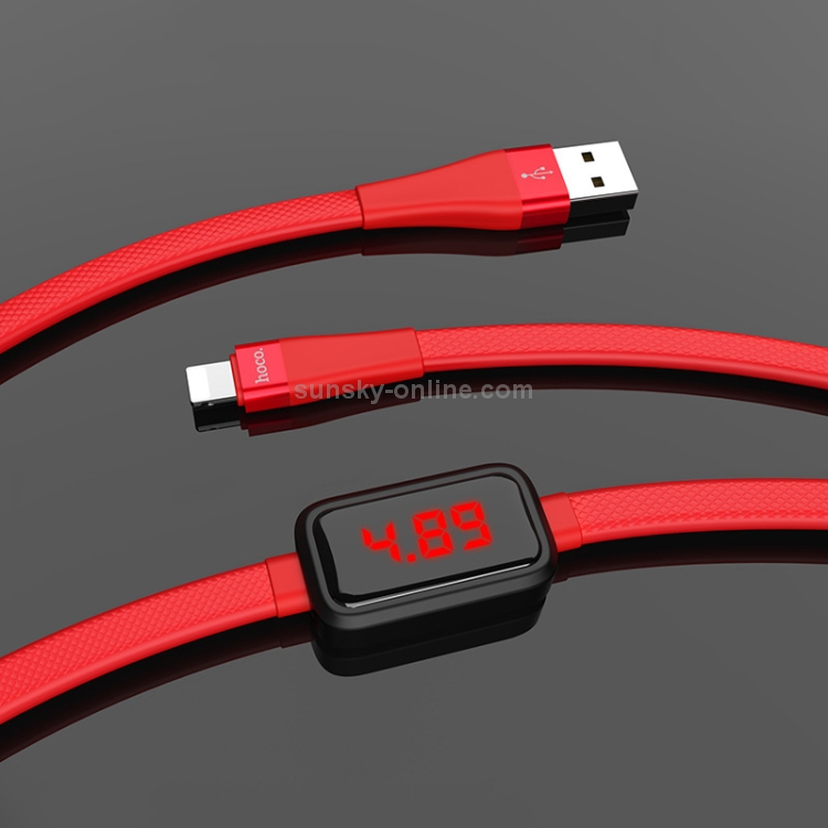 Hoco S4 1.2m 2.4A 8 Pin to USB Data Sync Charging Cable with Display & Timing Hoco S4 1.2m 2.4A 8 Pin to USB Data Sync Charging Cable with Display & Timing