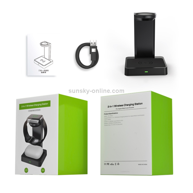 DXL-WA11 2 In 1 Wireless Charger Station for Apple Watch / AirPods DXL-WA11 2 In 1 Wireless Charger Station for Apple Watch / AirPods