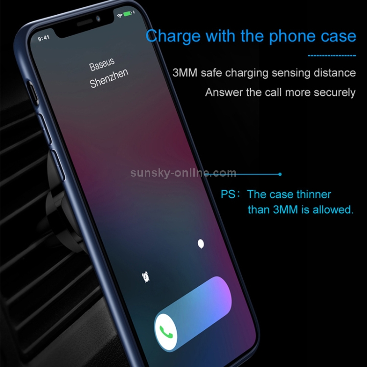 Baseus WXER-01 Big Ears Series Car Mount Magnetic Wireless Charging Phone Holder(Black) Baseus WXER-01 Big Ears Series Car Mount Magnetic Wireless Charging Phone Holder(Black)