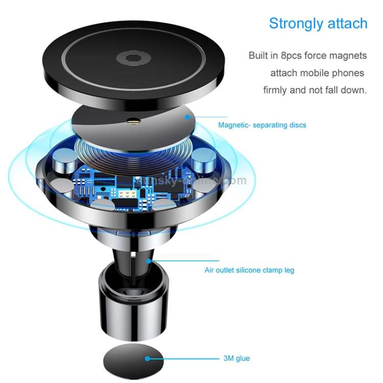 Baseus WXER-01 Big Ears Series Car Mount Magnetic Wireless Charging Phone Holder(Black) Baseus WXER-01 Big Ears Series Car Mount Magnetic Wireless Charging Phone Holder(Black)