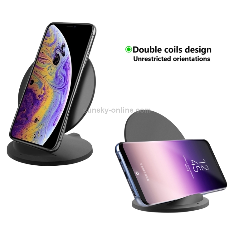 Q8 10W Vertical Wireless Charging Charger for iPhone XR / XS Max / Galaxy S9+ / S9 / Huawei Mate 20 Pro and Other QI-enabled Device (Black) Q8 10W Vertical Wireless Charging Charger for iPhone XR / XS Max / Galaxy S9+ / S9 / Huawei Mate 20 Pro and Other QI-enabled Device (Black)