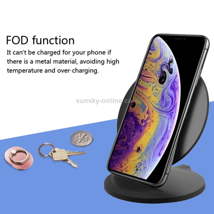 Q8 10W Vertical Wireless Charging Charger for iPhone XR / XS Max / Galaxy S9+ / S9 / Huawei Mate 20 Pro and Other QI-enabled Device (Black) Q8 10W Vertical Wireless Charging Charger for iPhone XR / XS Max / Galaxy S9+ / S9 / Huawei Mate 20 Pro and Other QI-enabled Device (Black)