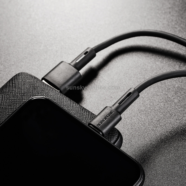 Borofone BX31 1m 2.4A Max Output Soft Silicone USB to 8 Pin Data Sync Charging Cable(Black) Borofone BX31 1m 2.4A Max Output Soft Silicone USB to 8 Pin Data Sync Charging Cable(Black)