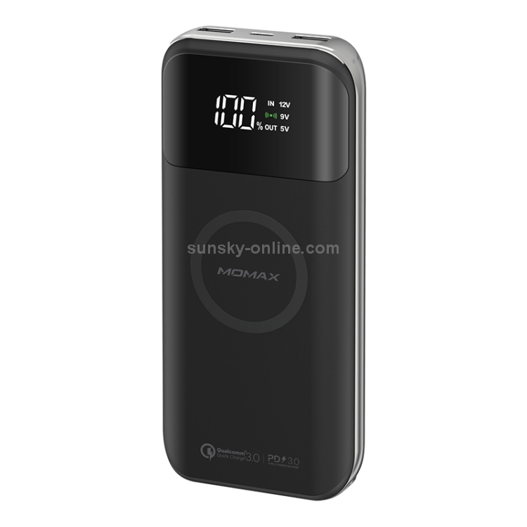 MOMAX IP92 Q.Power AIR2+ Smart Mobile Phone Digital Display Wireless Charger (Black) MOMAX IP92 Q.Power AIR2+ Smart Mobile Phone Digital Display Wireless Charger (Black)