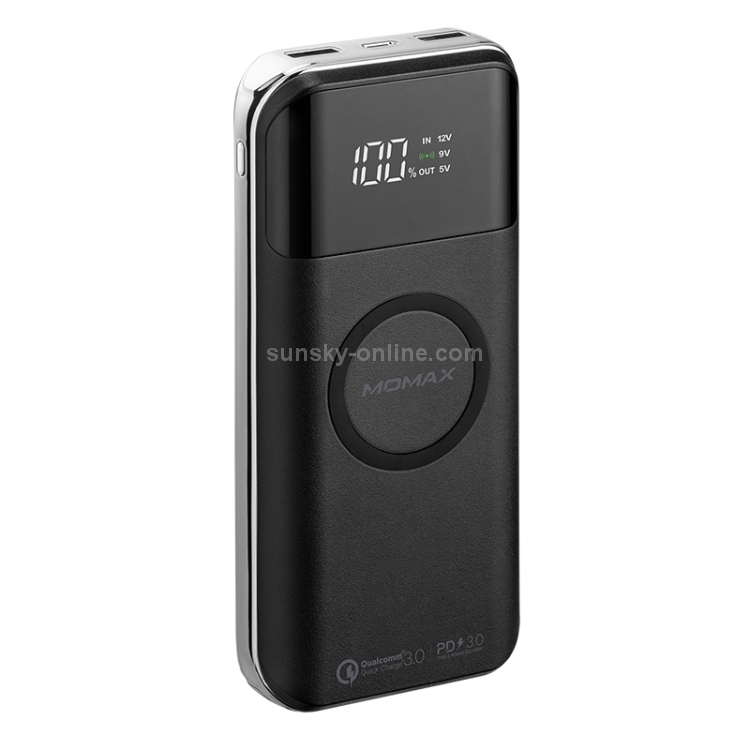 MOMAX IP92 Q.Power AIR2+ Smart Mobile Phone Digital Display Wireless Charger (Black) MOMAX IP92 Q.Power AIR2+ Smart Mobile Phone Digital Display Wireless Charger (Black)