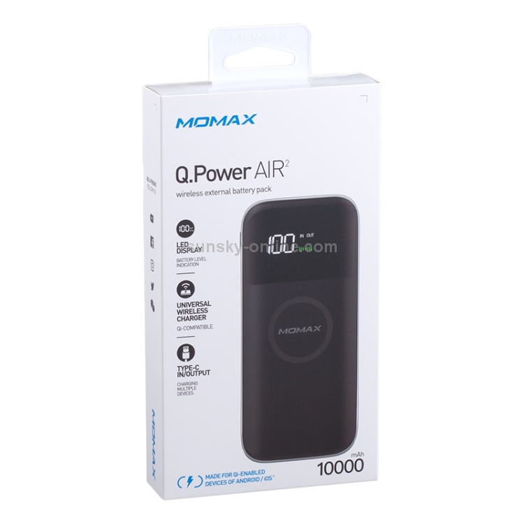 MOMAX IP90 Q.Power AIR2 Smart Mobile Phone Digital Display Wireless Charger (Black) MOMAX IP90 Q.Power AIR2 Smart Mobile Phone Digital Display Wireless Charger (Black)