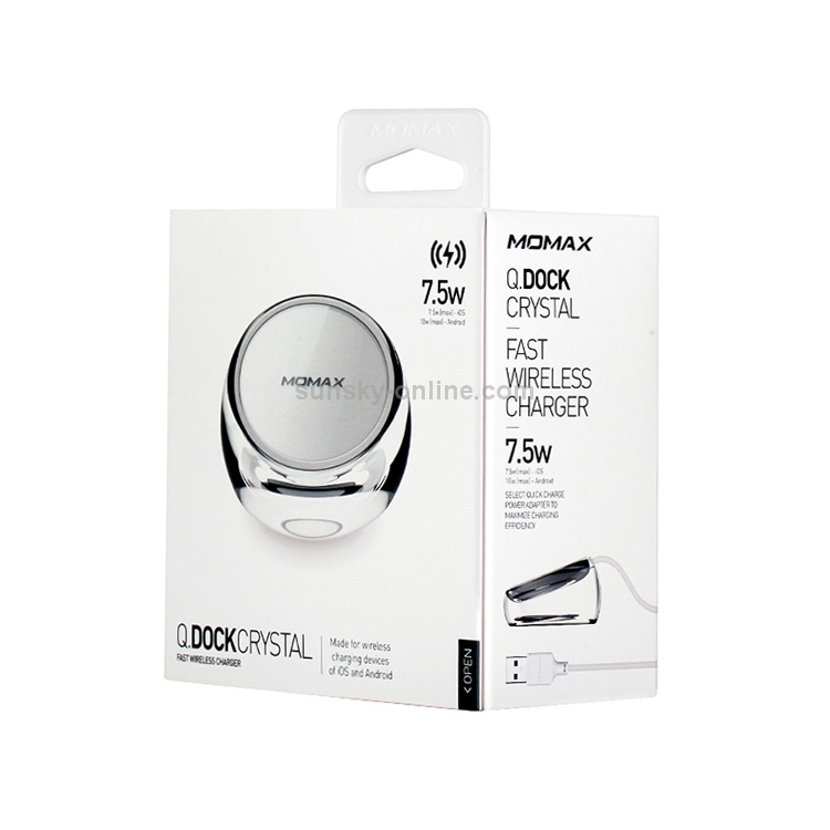 Momax 7.5W/10W Qi Standard Fast Charging Transparent Crystal Wireless Charger for iPhone XS Max / 8 Plus / Galaxy S9+ / Note8 / Note9 Momax 7.5W/10W Qi Standard Fast Charging Transparent Crystal Wireless Charger for iPhone XS Max / 8 Plus / Galaxy S9+ / Note8 / Note9