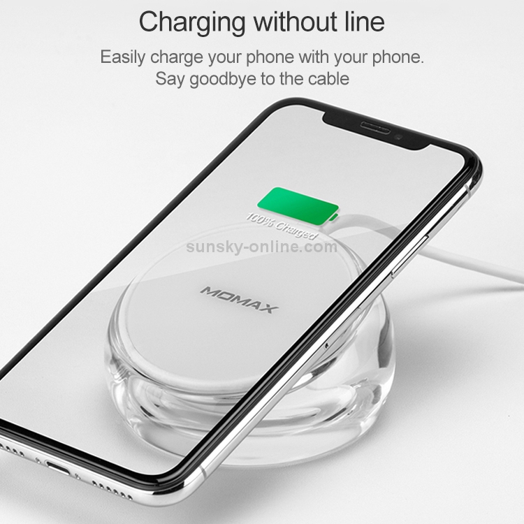 Momax 7.5W/10W Qi Standard Fast Charging Transparent Crystal Wireless Charger for iPhone XS Max / 8 Plus / Galaxy S9+ / Note8 / Note9 Momax 7.5W/10W Qi Standard Fast Charging Transparent Crystal Wireless Charger for iPhone XS Max / 8 Plus / Galaxy S9+ / Note8 / Note9