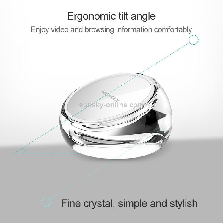 Momax 7.5W/10W Qi Standard Fast Charging Transparent Crystal Wireless Charger for iPhone XS Max / 8 Plus / Galaxy S9+ / Note8 / Note9 Momax 7.5W/10W Qi Standard Fast Charging Transparent Crystal Wireless Charger for iPhone XS Max / 8 Plus / Galaxy S9+ / Note8 / Note9