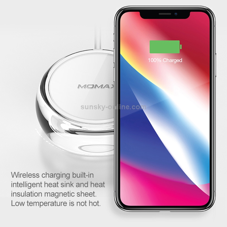 Momax 7.5W/10W Qi Standard Fast Charging Transparent Crystal Wireless Charger for iPhone XS Max / 8 Plus / Galaxy S9+ / Note8 / Note9 Momax 7.5W/10W Qi Standard Fast Charging Transparent Crystal Wireless Charger for iPhone XS Max / 8 Plus / Galaxy S9+ / Note8 / Note9