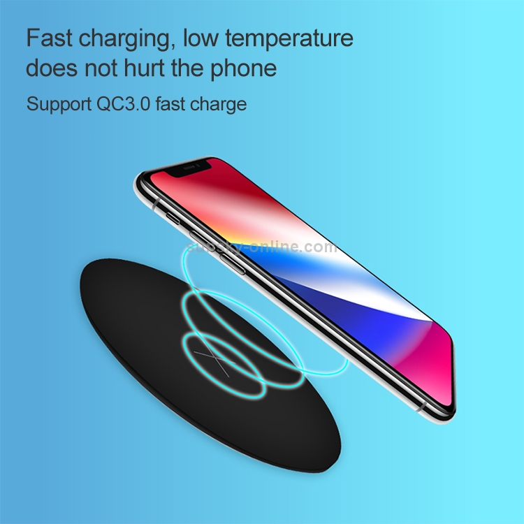 Momax 10W X Pattern Qi Standard Fast Charging Wireless Charger(Black) Momax 10W X Pattern Qi Standard Fast Charging Wireless Charger(Black)