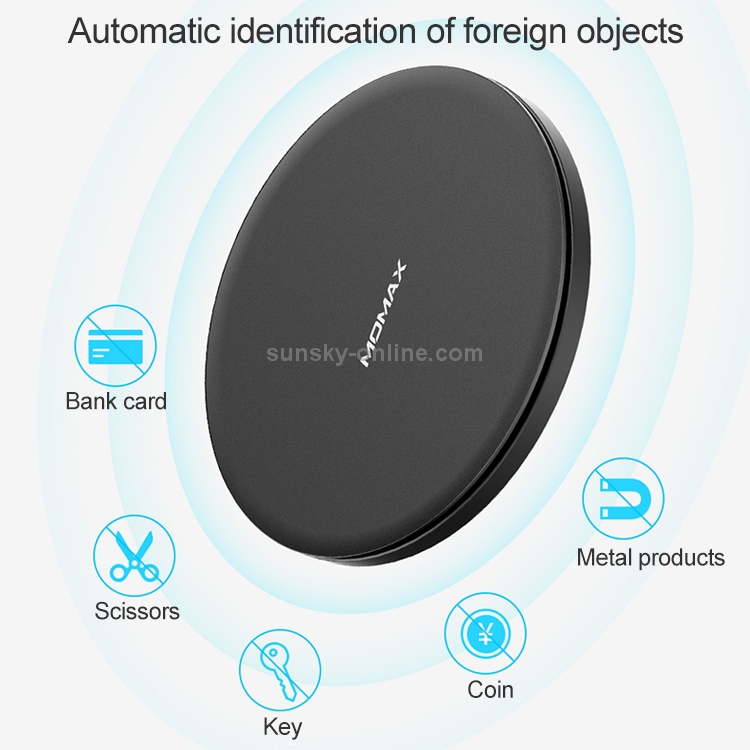 Momax Qi Standard Fast Charging Wireless Charger for iPhone / Galaxy / Huawei / Xiaomi(Silver) Momax Qi Standard Fast Charging Wireless Charger for iPhone / Galaxy / Huawei / Xiaomi(Silver)