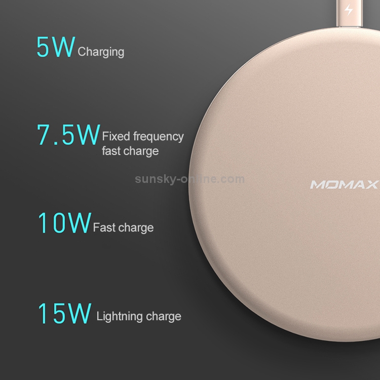Momax Qi Standard Fast Charging Wireless Charger for iPhone / Galaxy / Huawei / Xiaomi(Silver) Momax Qi Standard Fast Charging Wireless Charger for iPhone / Galaxy / Huawei / Xiaomi(Silver)