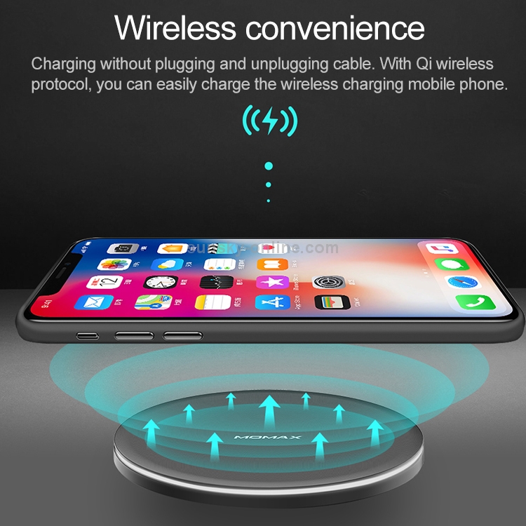 Momax Qi Standard Fast Charging Wireless Charger for iPhone / Galaxy / Huawei / Xiaomi(Silver) Momax Qi Standard Fast Charging Wireless Charger for iPhone / Galaxy / Huawei / Xiaomi(Silver)